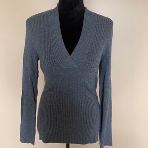 Charcoal gray fine gauge sweater